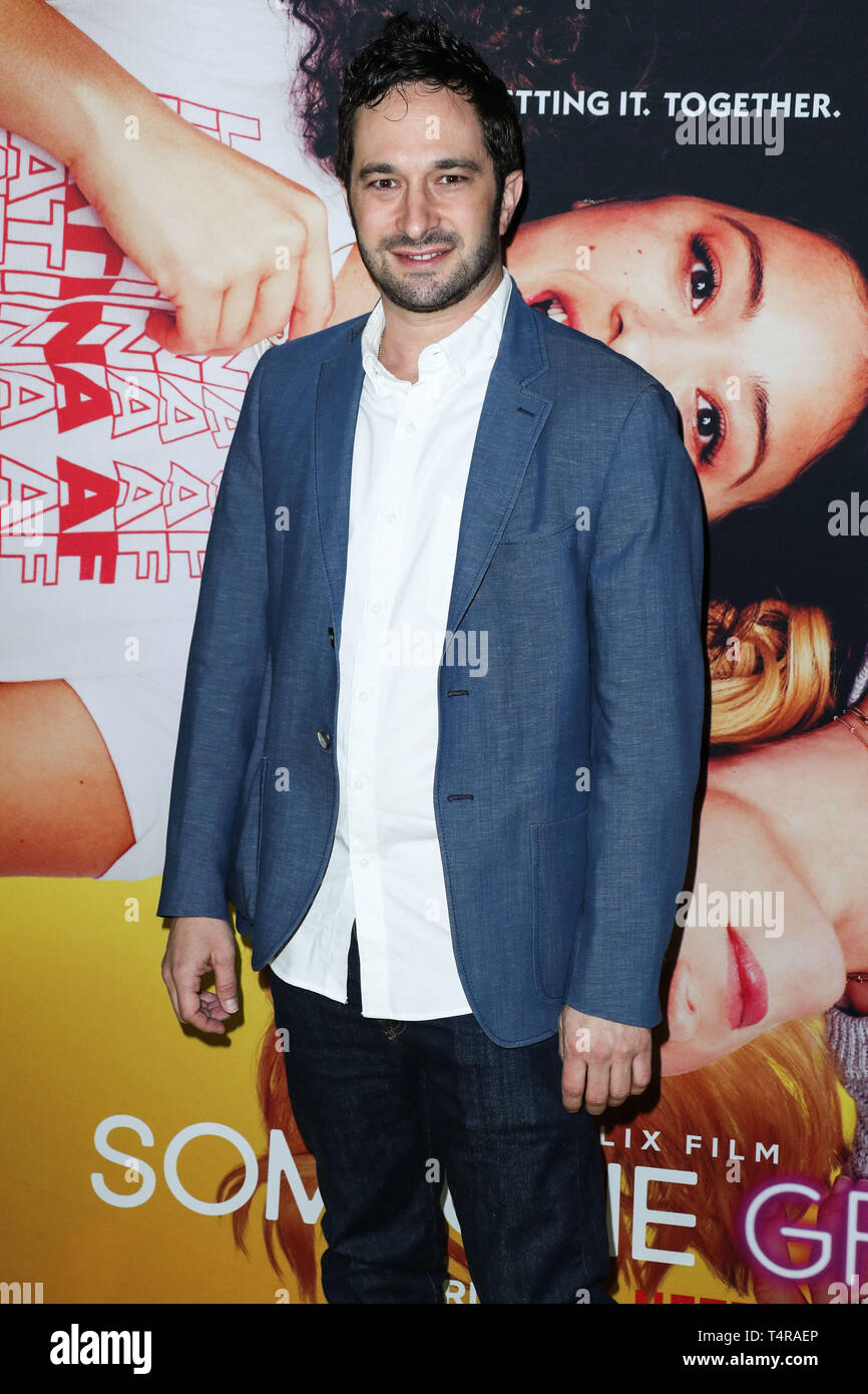 Hollywood, United States. 17th Apr, 2019. HOLLYWOOD, LOS ANGELES, CALIFORNIA, USA - APRIL 17: Aaron Wolf arrives at the Los Angeles Special Screening Of Netflix's 'Someone Great' held at ArcLight Cinemas Hollywood on April 17, 2019 in Hollywood, Los Angeles, California, United States. (Photo by Xavier Collin/Image Press Agency) Credit: Image Press Agency/Alamy Live News Stock Photo
