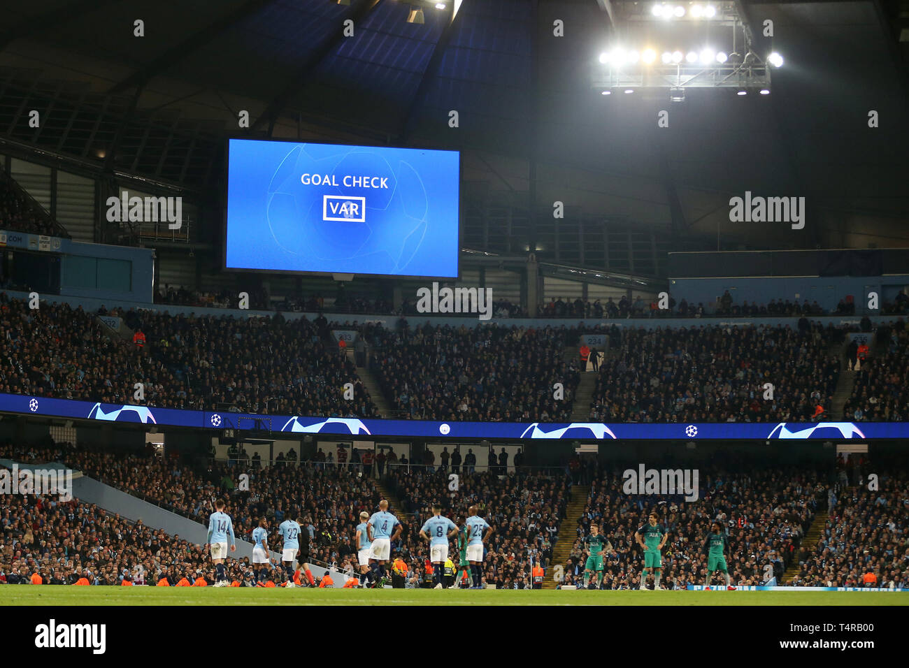 Players Await The Var Decision On The Goal By Fernando Llorente Of Tottenham Hotspur Who Scores