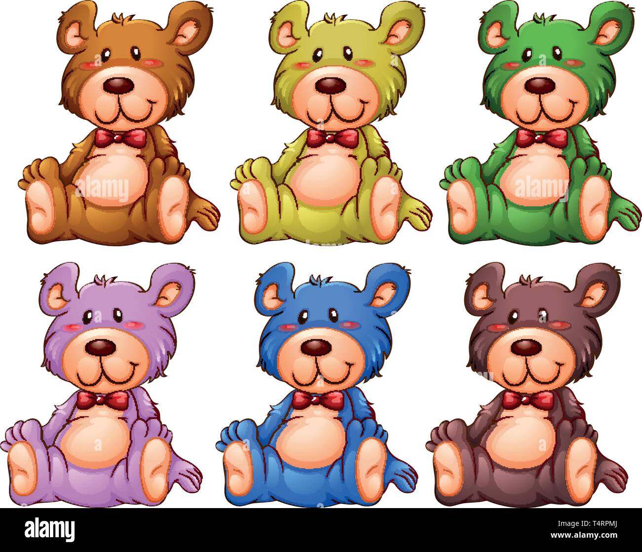 Yellow teddy bear pink Stock Vector Images - Alamy