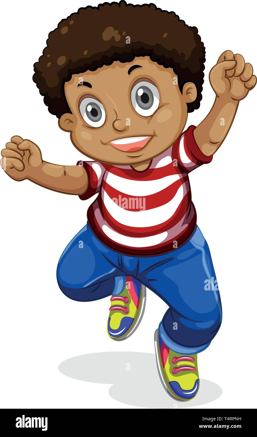 A cheerful boy character illustration Stock Vector Image & Art - Alamy