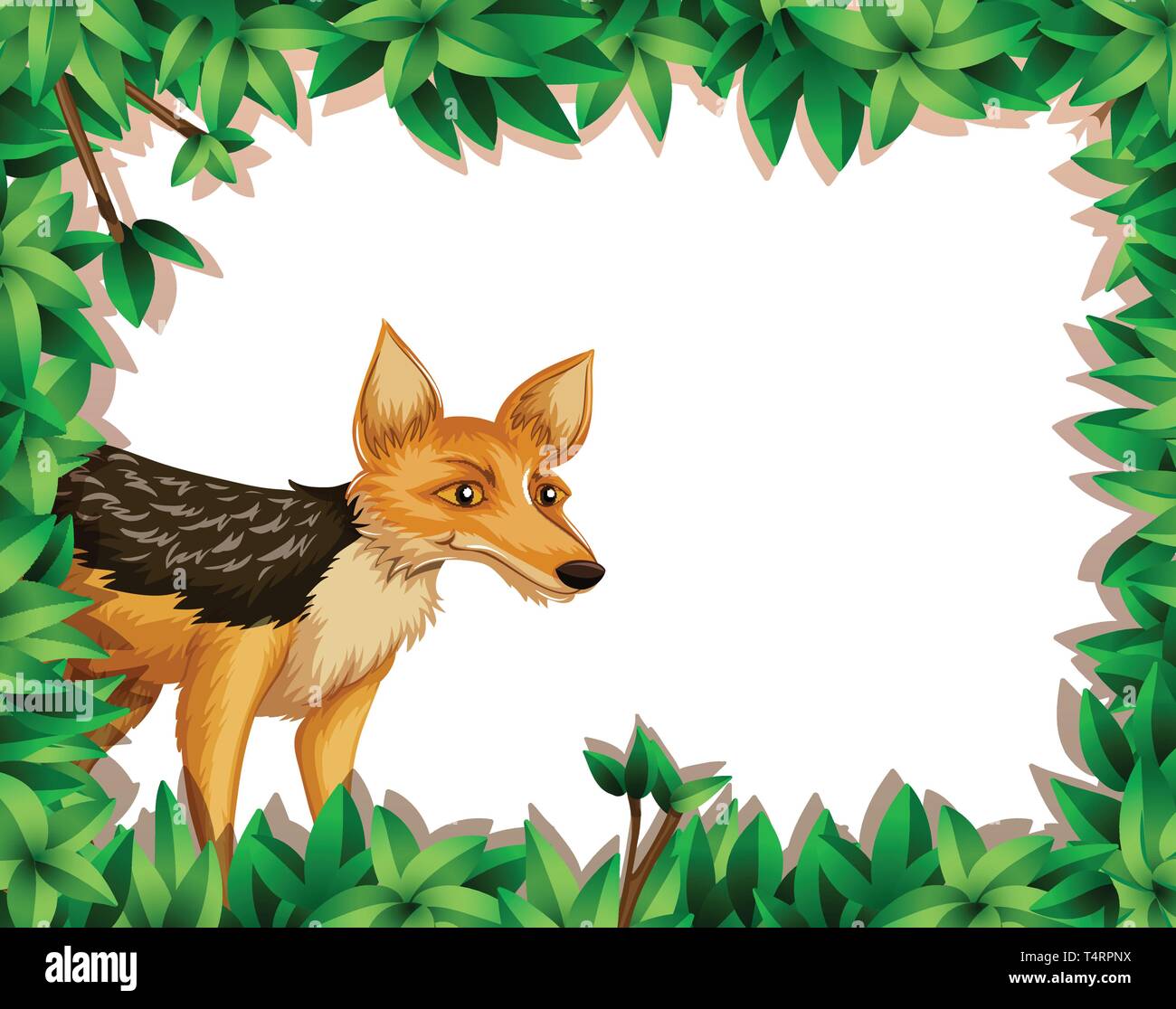 fox in the jungle illustration Stock Vector Image & Art Alamy