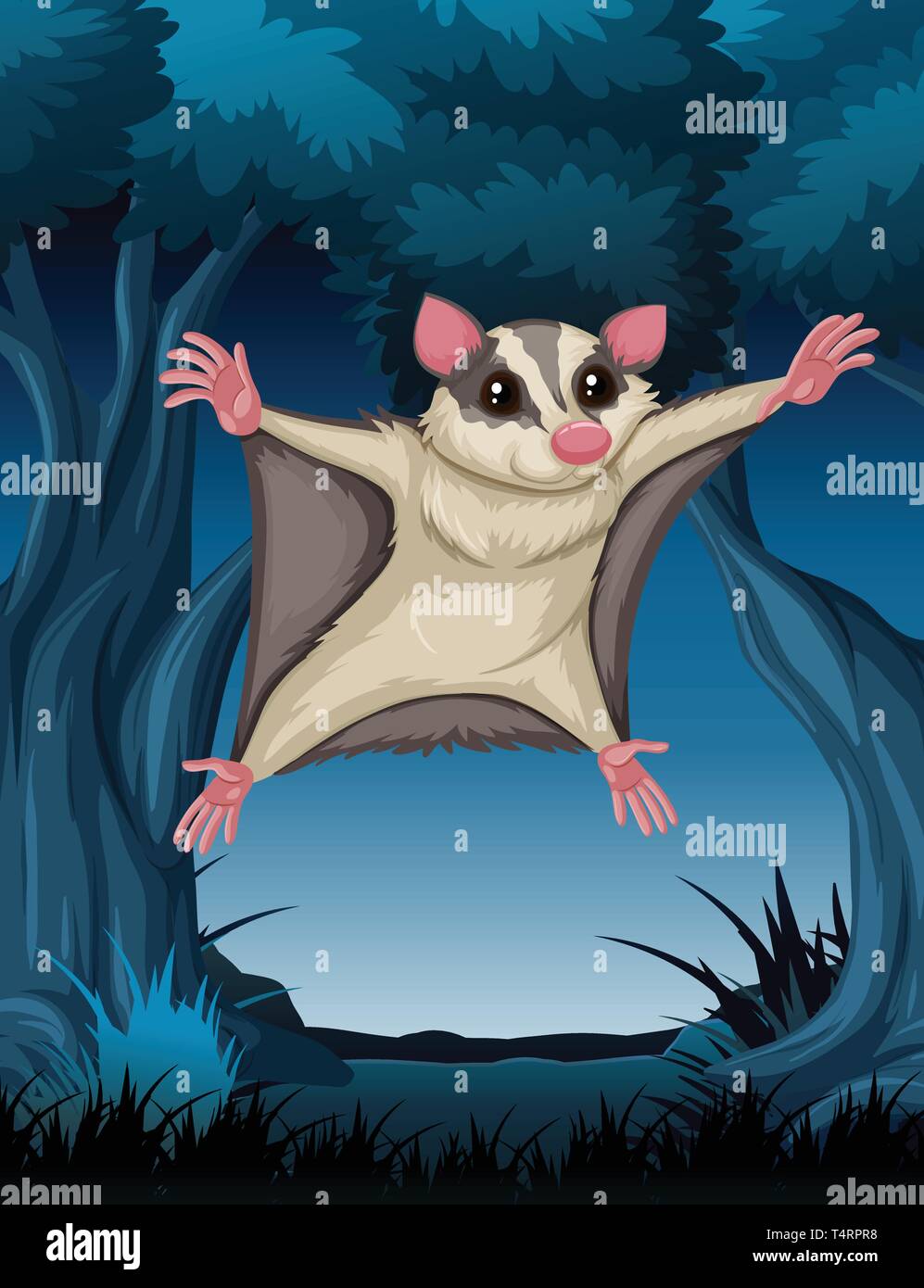 Bat jumping at you illustration Stock Vector Image & Art Alamy