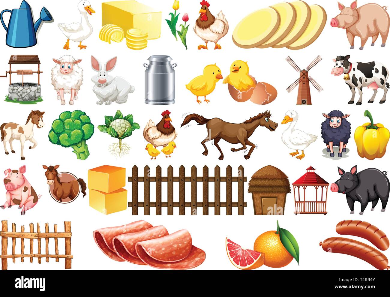 Set of farm element illustration Stock Vector Image & Art - Alamy