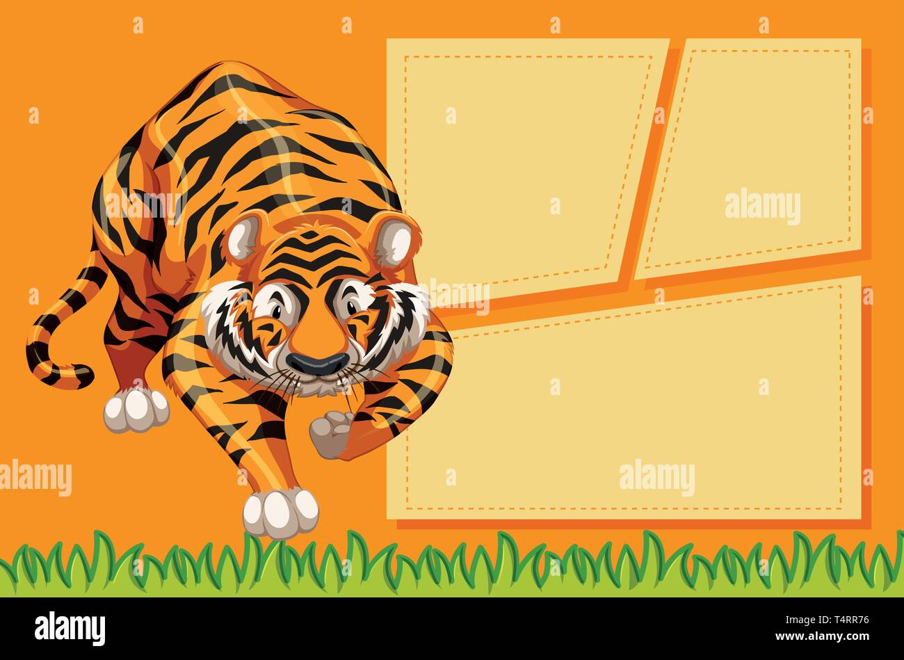 tiger with a frame illustration Stock Vector Image & Art Alamy
