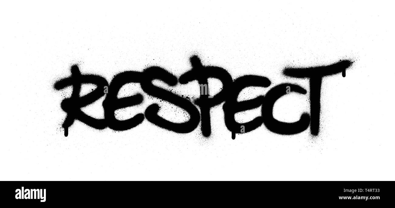 graffiti respect word sprayed in black over white Stock Vector Image