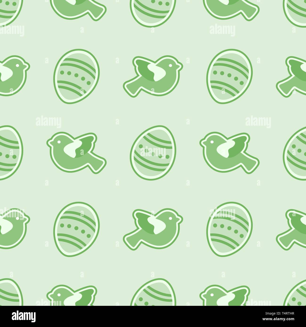 Vector seamless pattern with Easter eggs, birds. Happy Easter. Festive ...