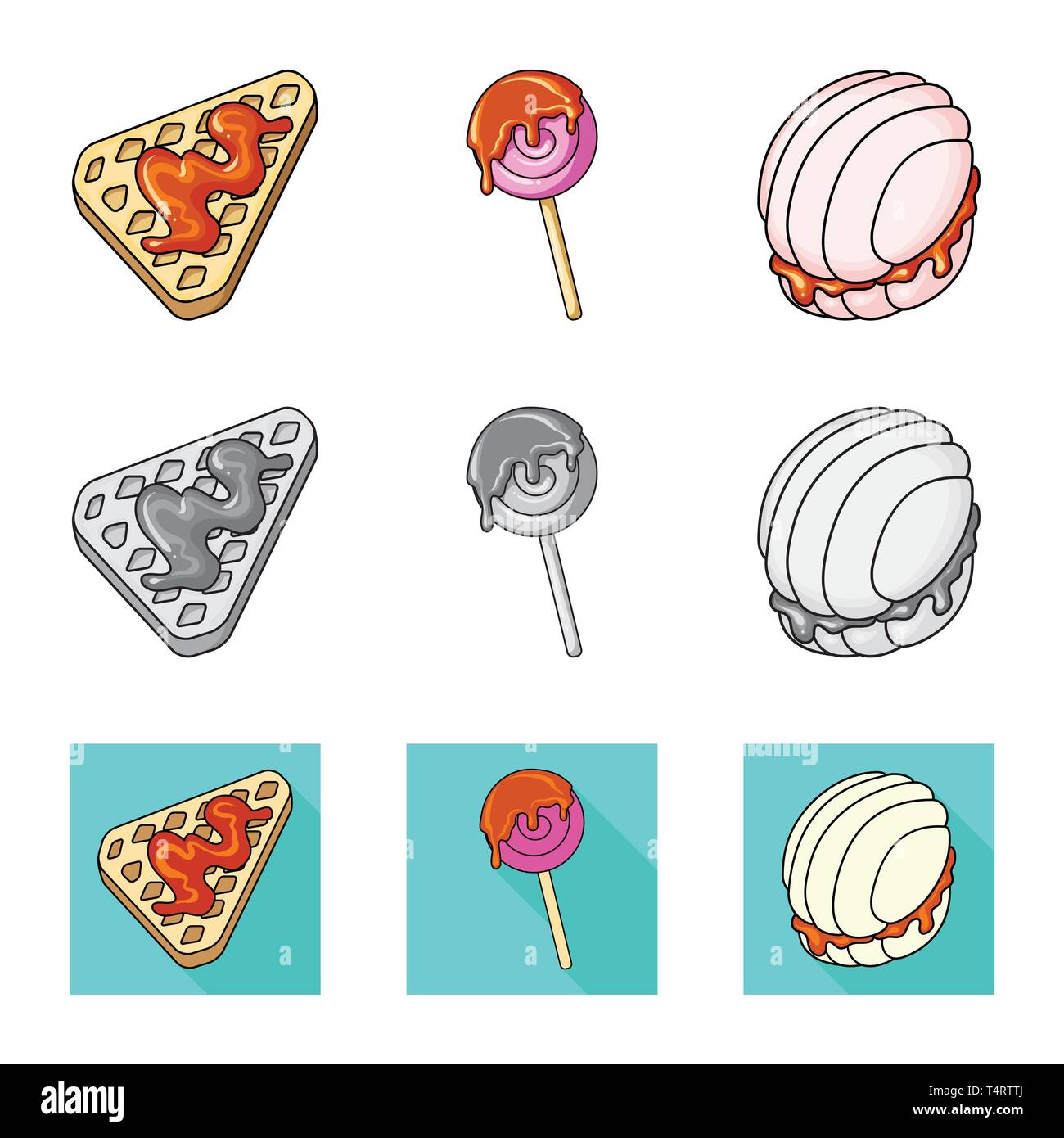 Vector design of confectionery and culinary icon. Set of confectionery ...