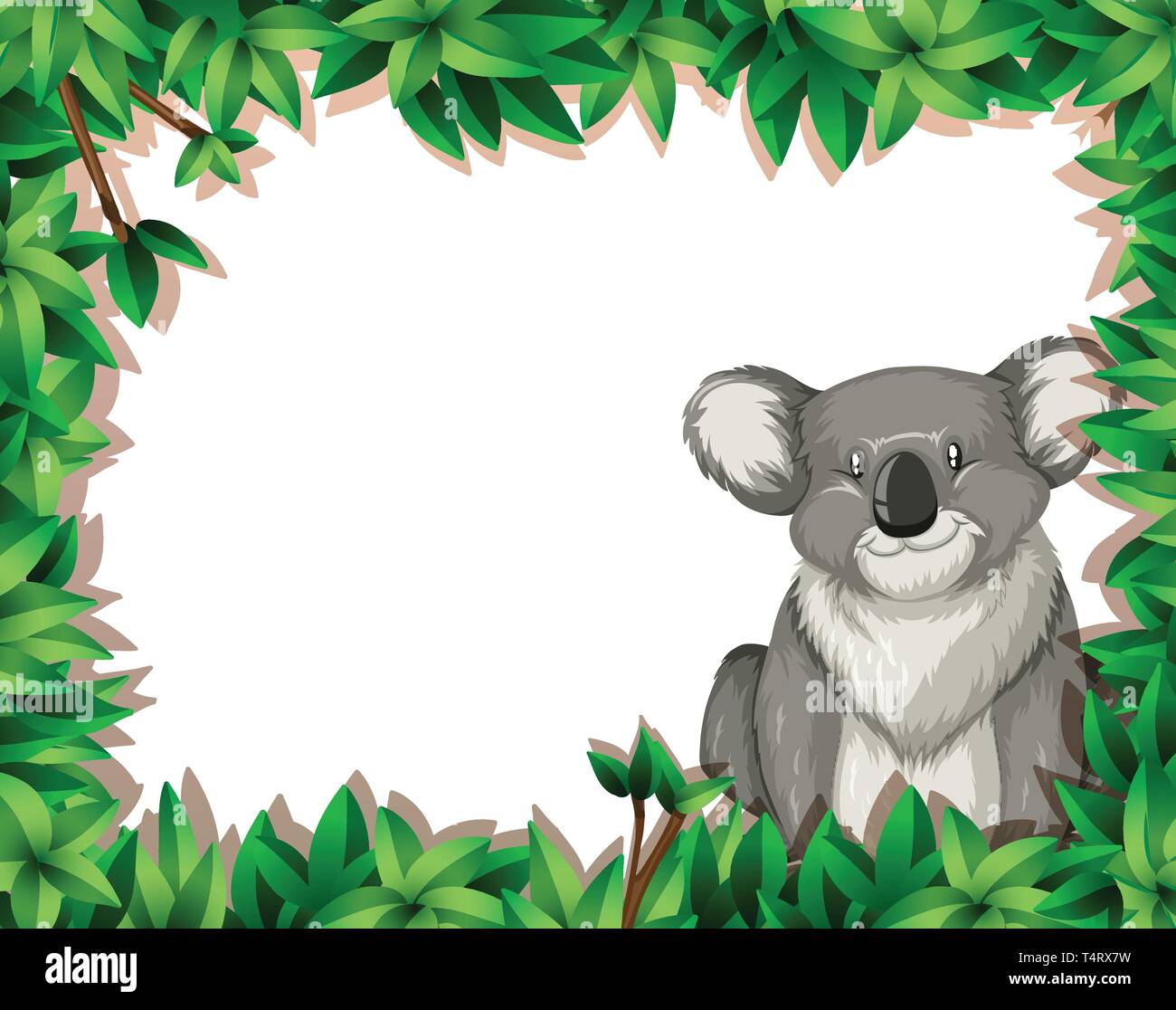 Koala in nature background illustration Stock Vector Image & Art - Alamy