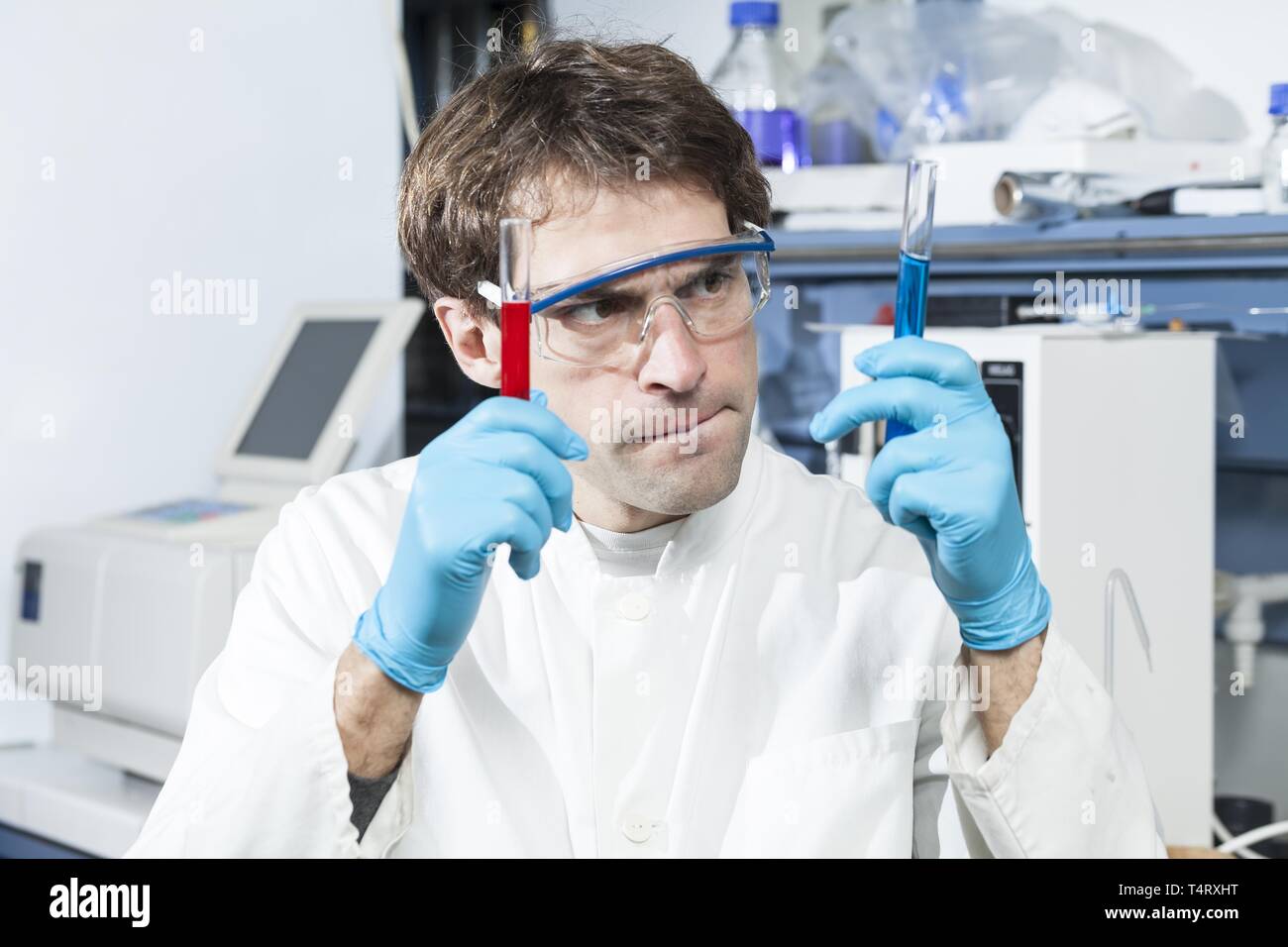 Researcher at work Stock Photo