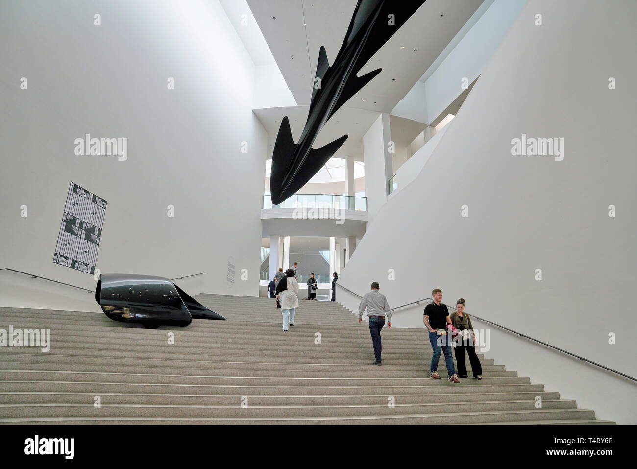 Treppe zur Designausstellung,Pinakothek der Moderne,München,Bayern,Deutschland Stock Photo