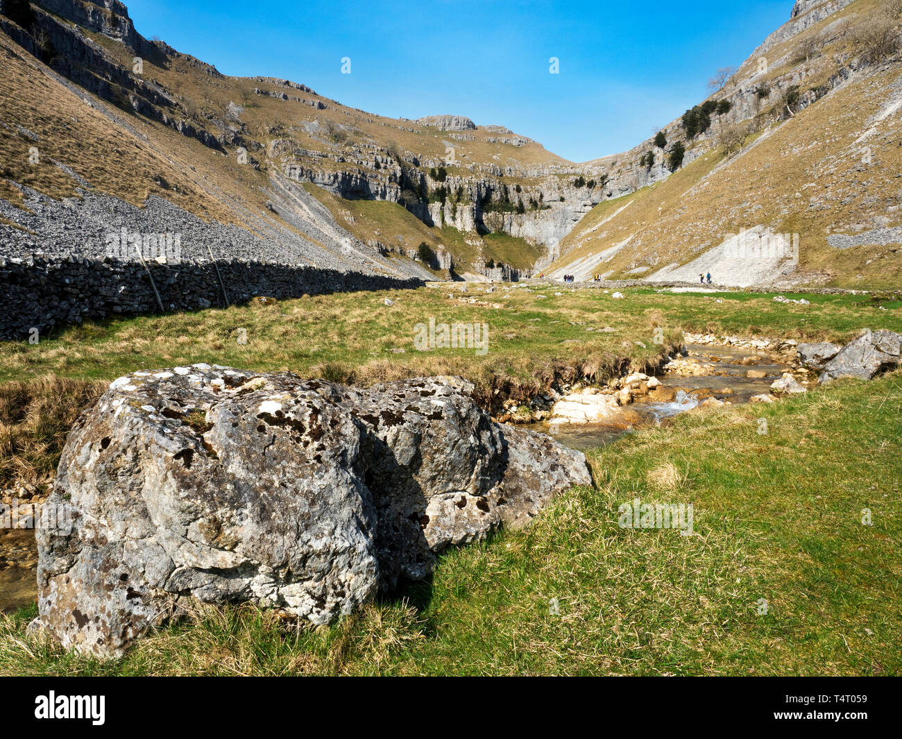 Limestone Ravines Gordale Scar limestone ravine near Malham in the Yorkshire Dales ...