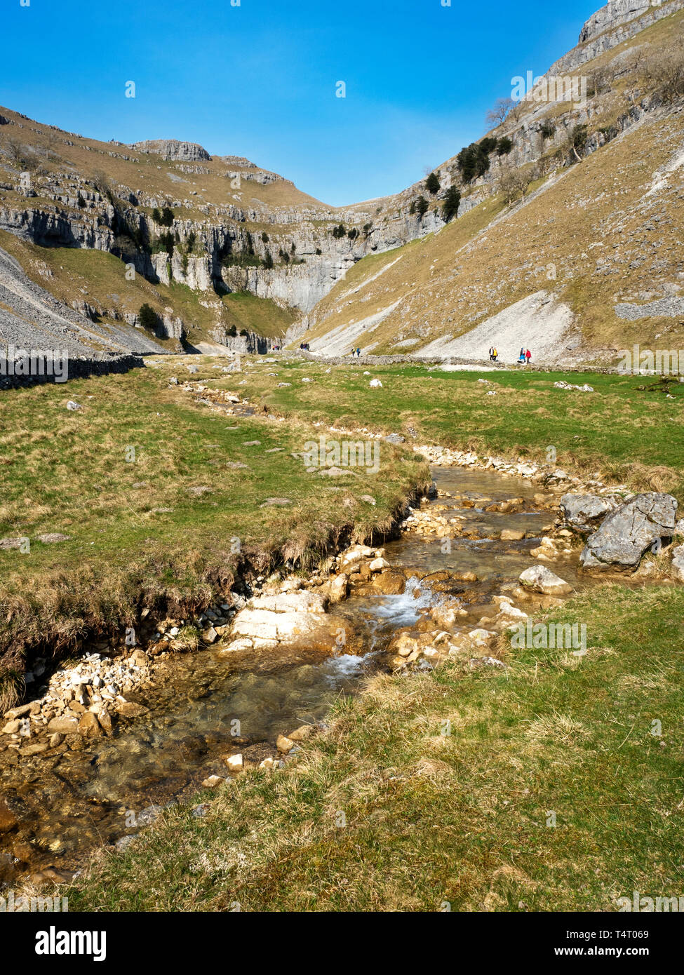 Limestone Ravines Gordale Scar limestone ravine near Malham in the Yorkshire Dales ...