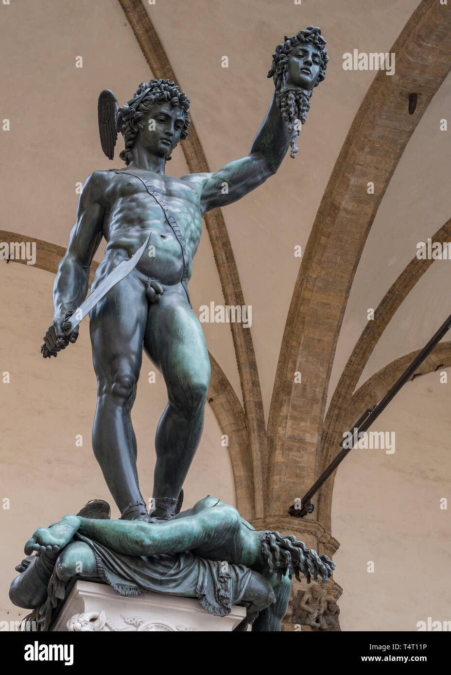 Statue of Perseus with Medusa's Head in Florence, Capital of Tuscany