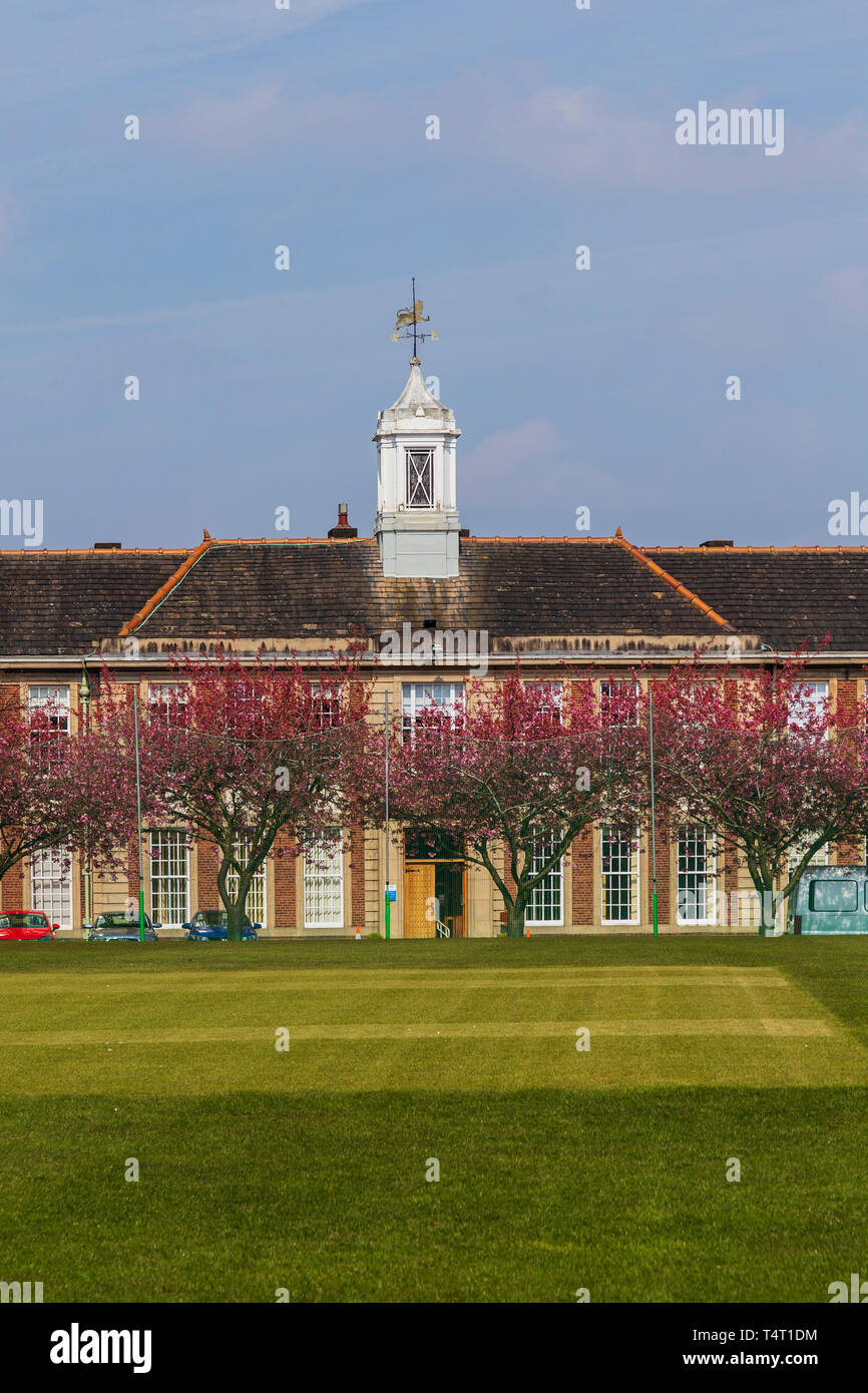 Kings School, Macclesfield on a Bright and Sunny April Morning Stock