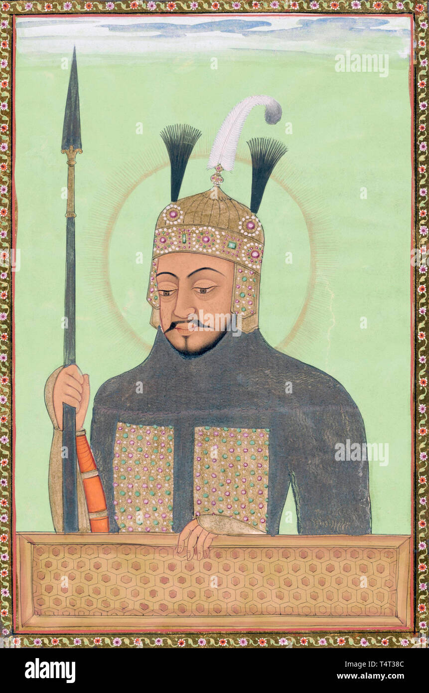 Tamerlane, or Timur, 1320s or 1330s - 1405. Turko-Mongol conqueror. Founder of Timurid dynasty in Central Asia.  After a 17th century work. Stock Photo