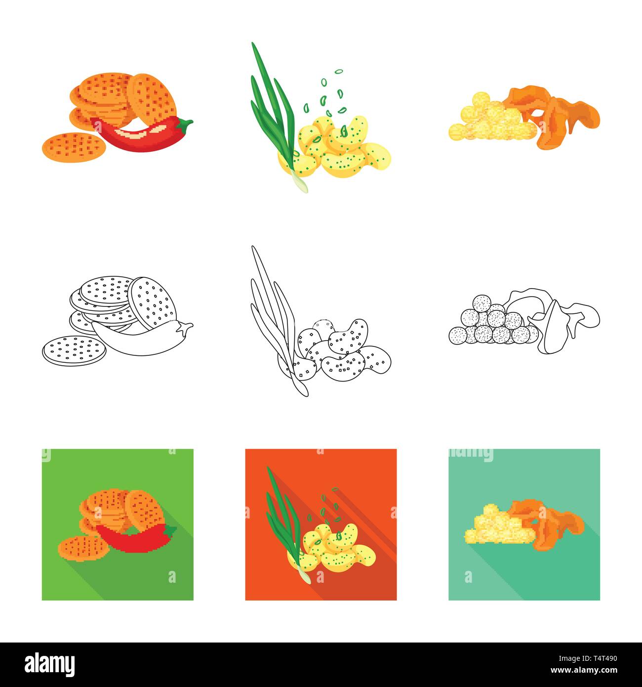 Vector illustration of taste and seasonin icon. Collection of taste and ...