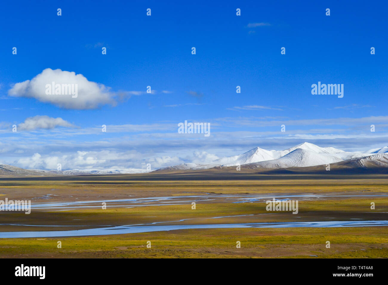 The landscape of Tibetan Plateau in Tibet, China Stock Photo