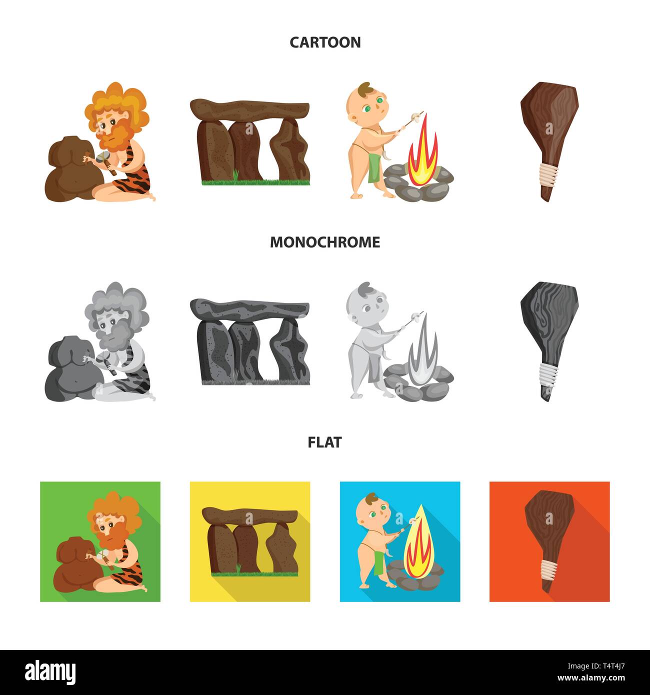 Vector design of evolution and prehistory icon. Set of evolution and ...