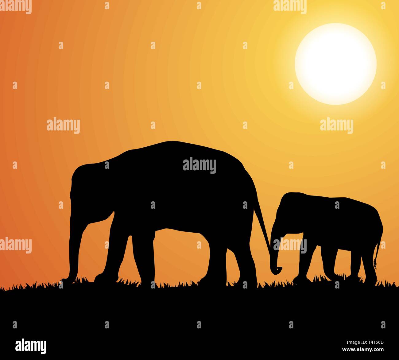 African animal silhouettes hi-res stock photography and images - Alamy