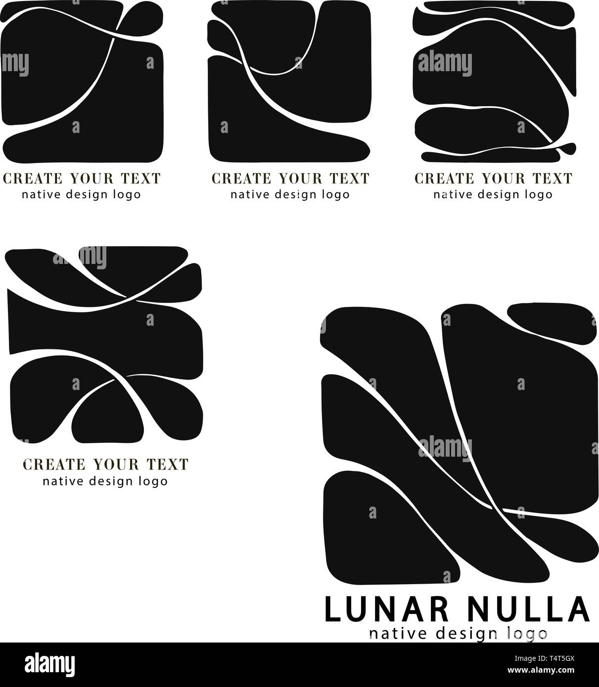 abstract square shaped elements. template logo design. vector Stock Vector