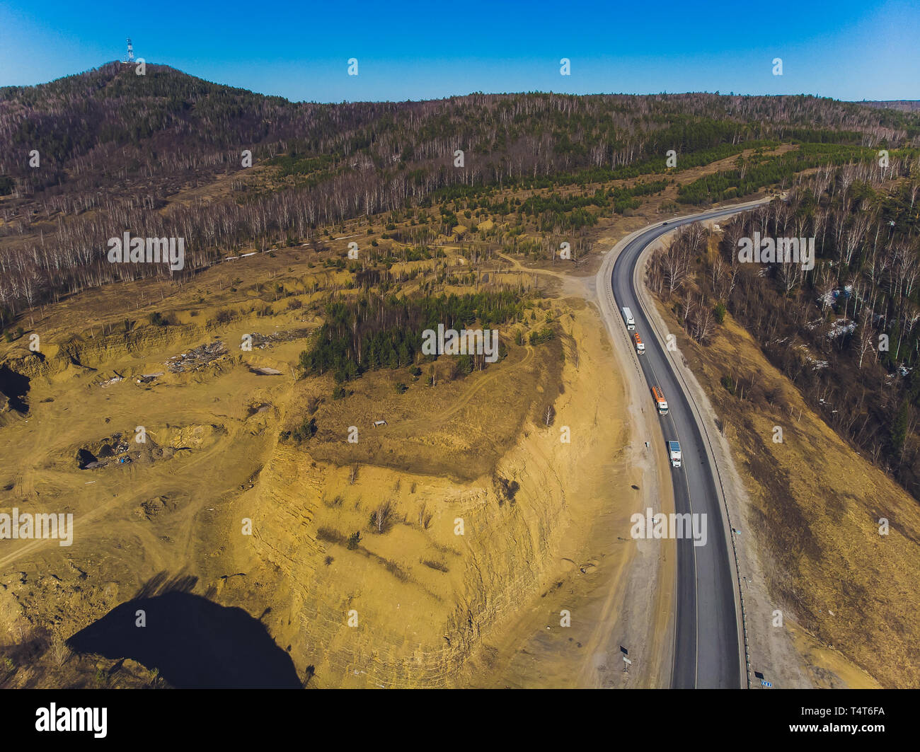 Top down aerial view zigzag hi-res stock photography and images - Alamy