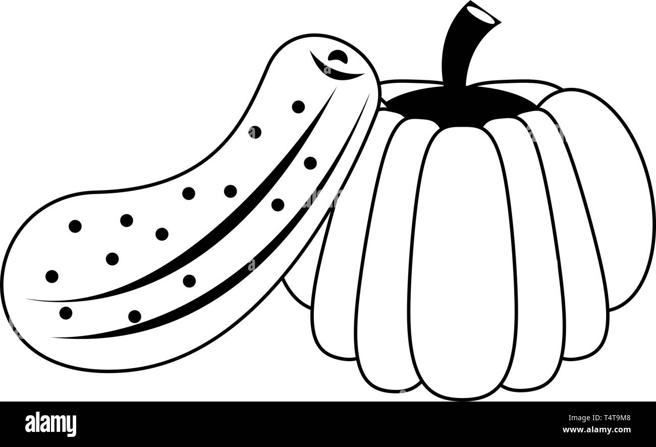 Vegetables healthy food in black and white Stock Vector Image & Art - Alamy