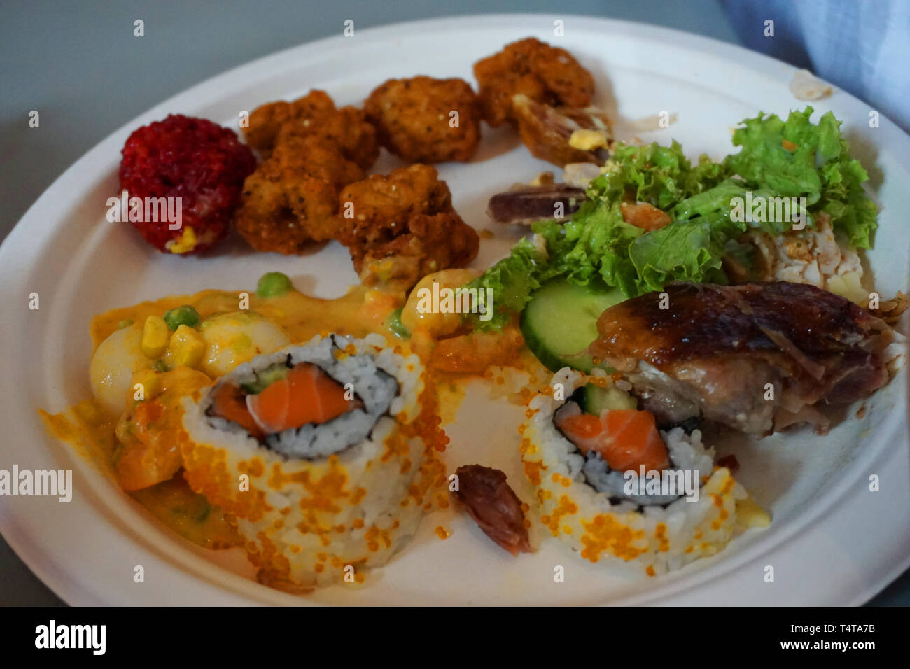 Xoi Ngu Sac Five colors sticky rice ball with chopped peanut and