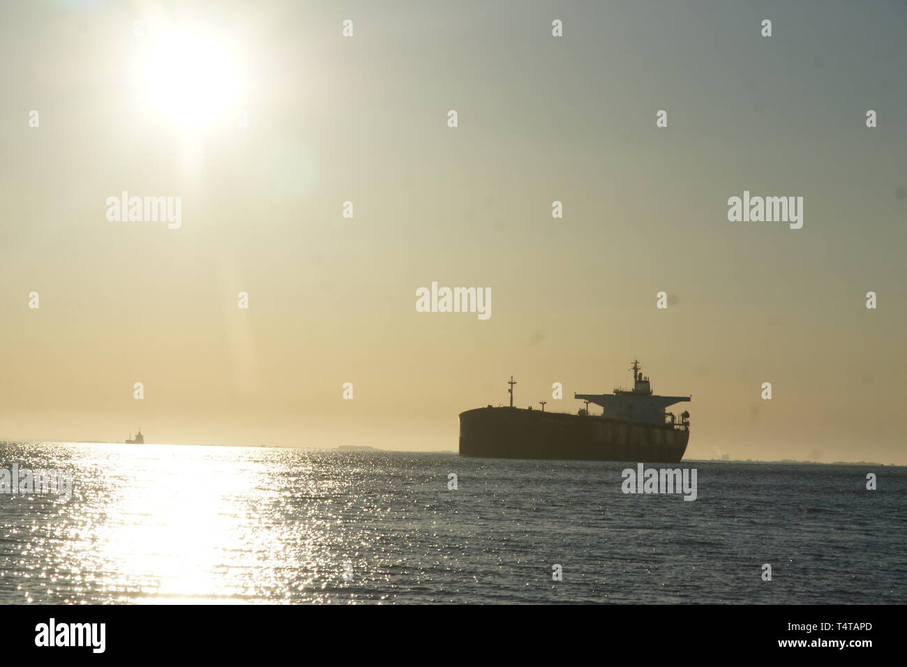 shipping in the river humber,  Spurn Point, east yorkshire Stock Photo
