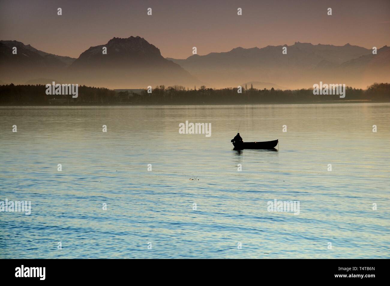 Fishing boat on Lake Constance, Germany, Europe Stock Photo