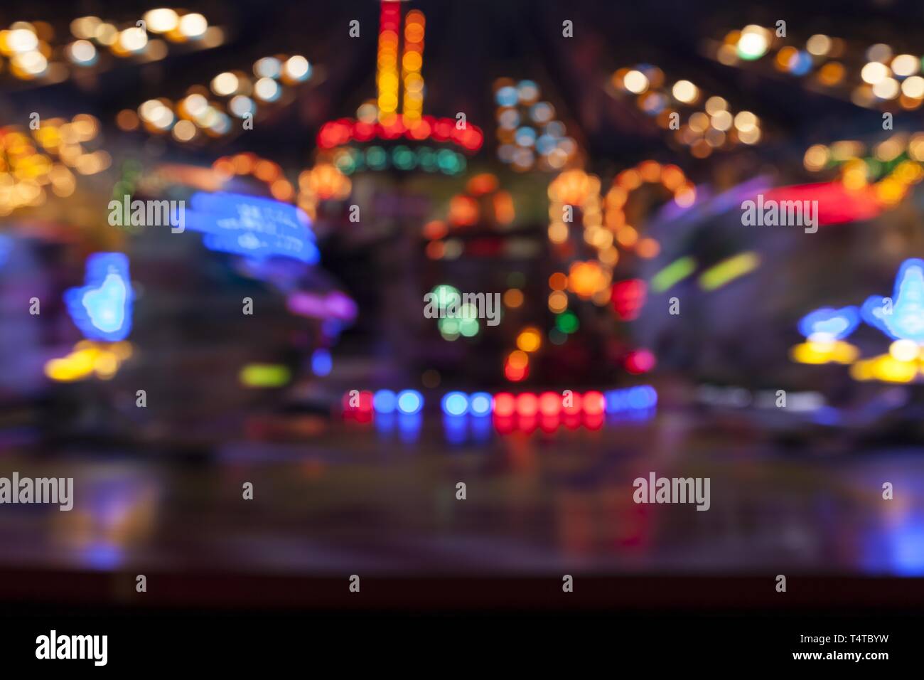 Fairground at night, blurred vision, Germany, Europe Stock Photo