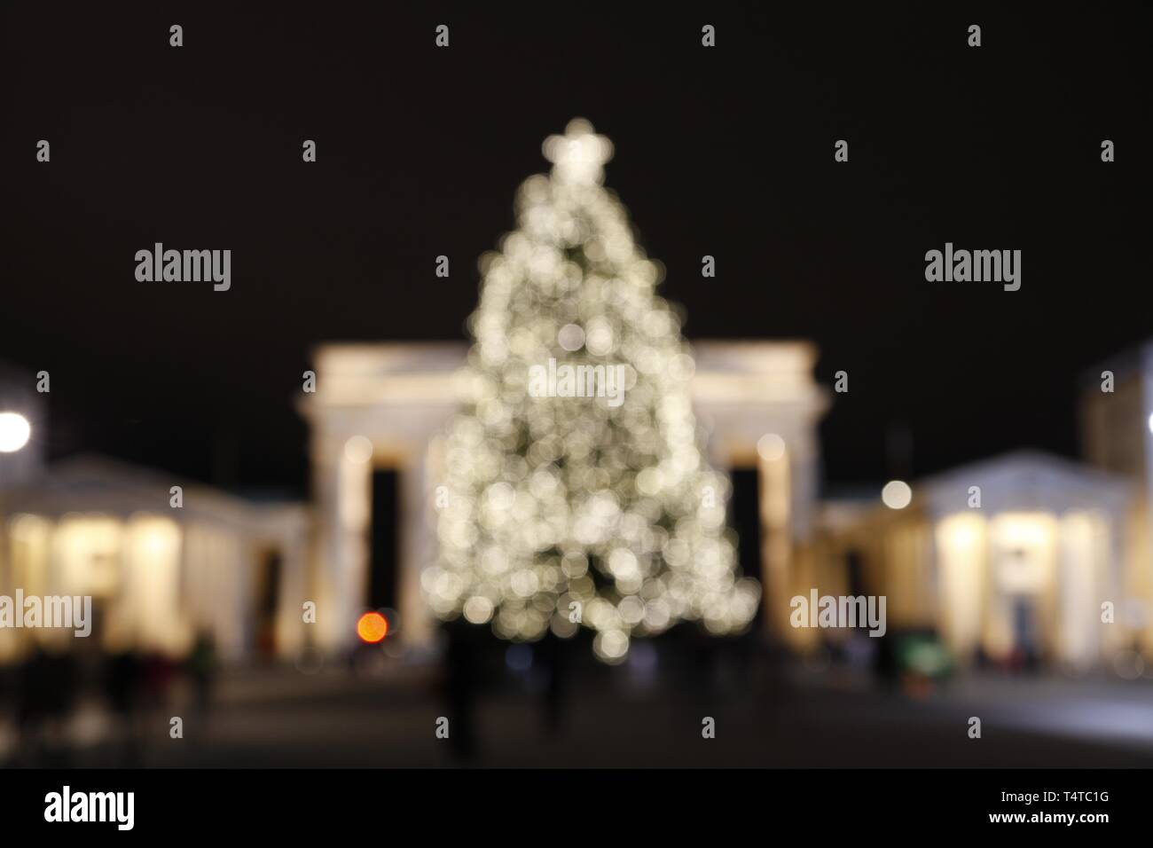 Brandenburg Gate during Advent, Berlin, Germany, Europe Stock Photo