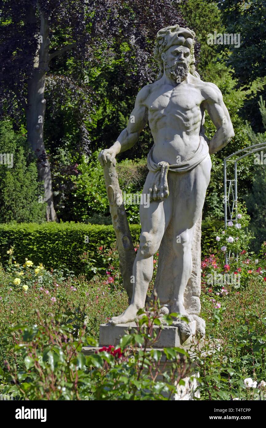 Statue of Hercules in the garden city of Bremen Vegesack, Germany, Europe Stock Photo