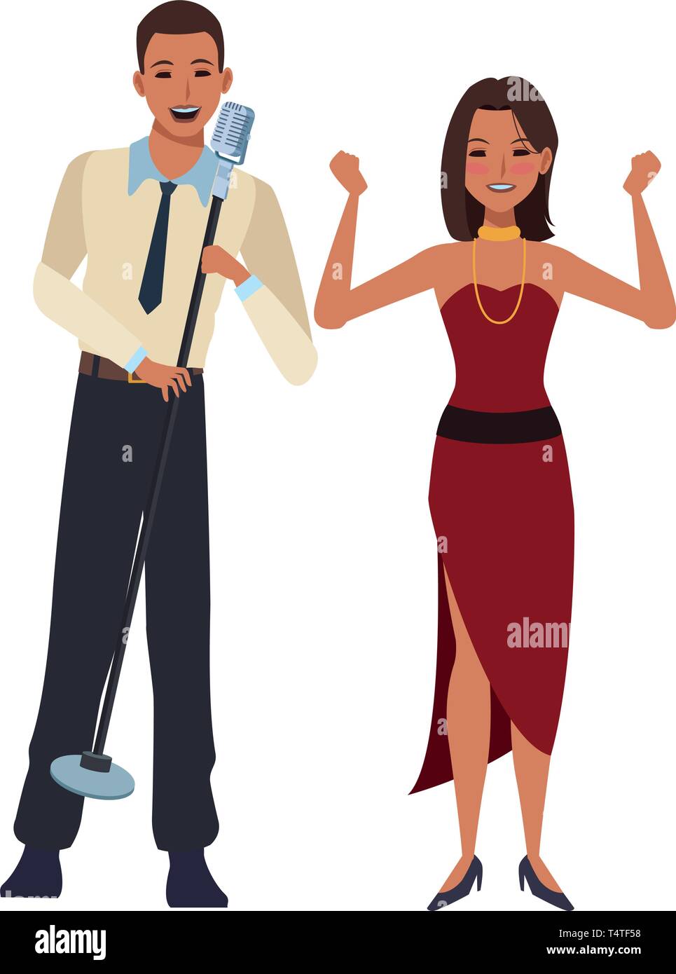 singer and dancer Stock Vector Image & Art - Alamy