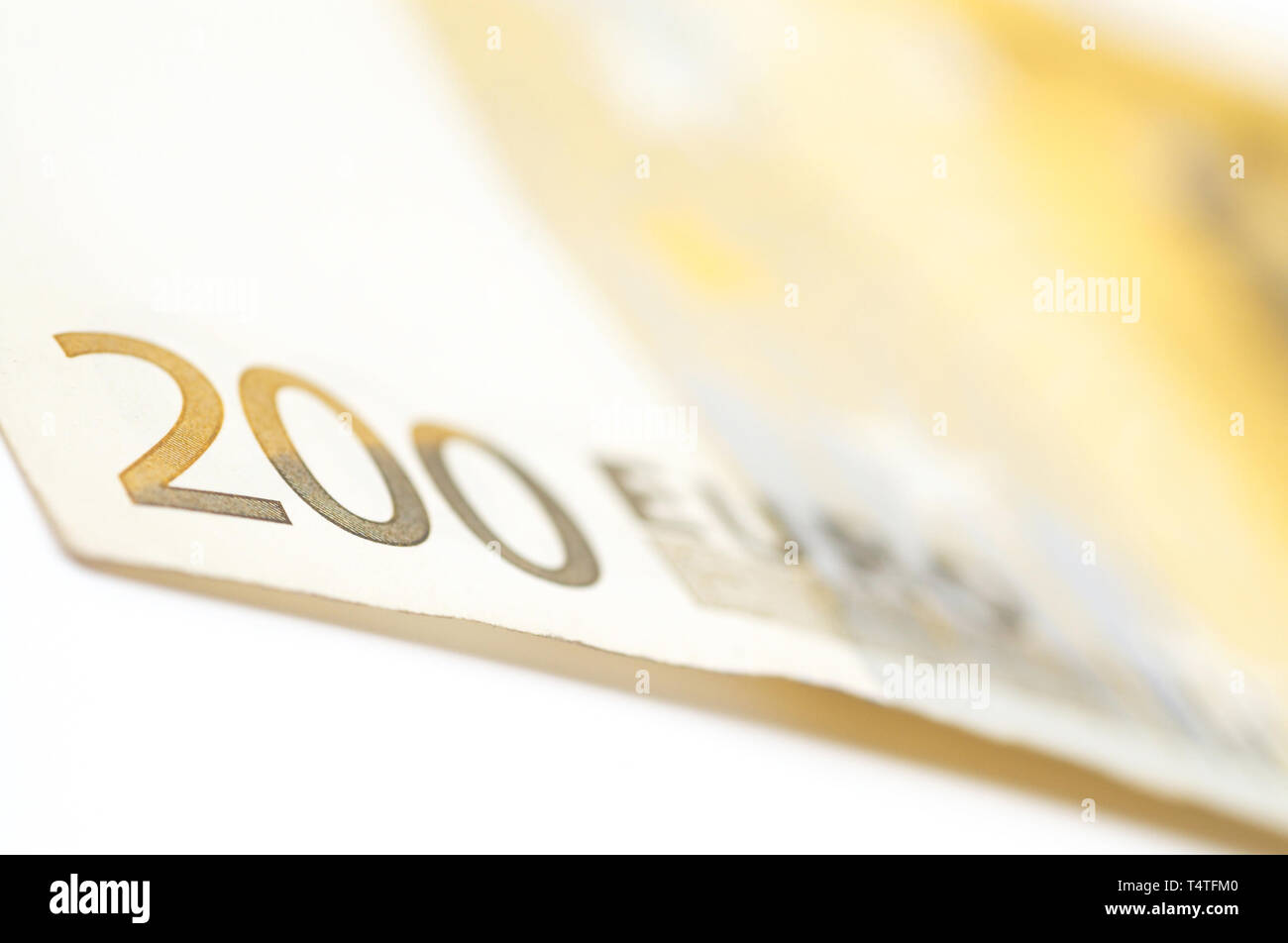 euro currency close up on white Stock Photo