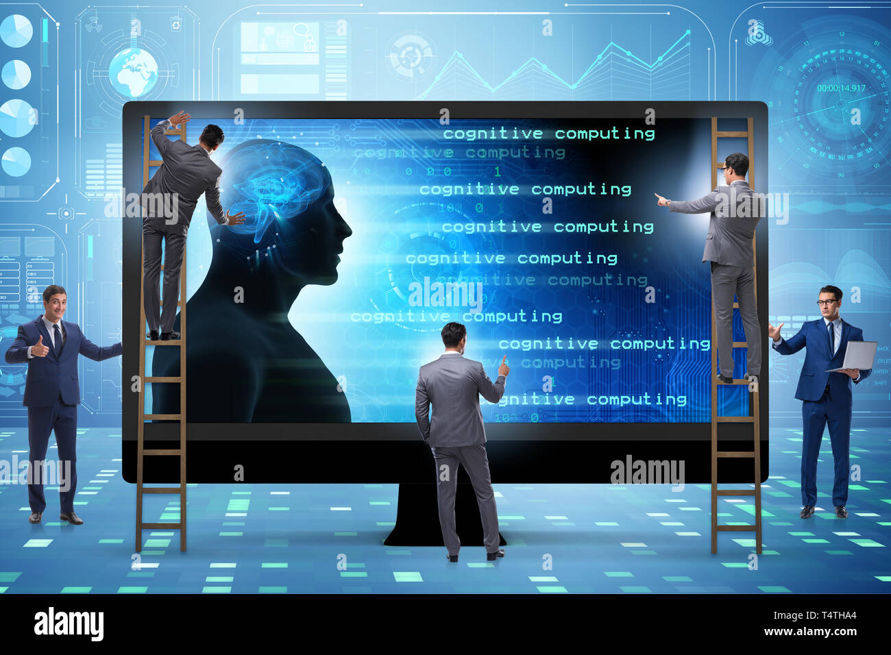 Cognitive computing and machine learning concept Stock Photo - Alamy