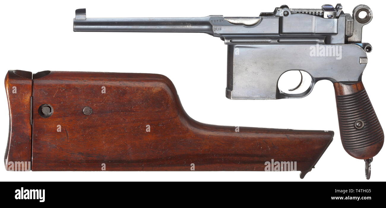 A Mauser C 96 "Flatside Large Ring", with detachable stock, circa