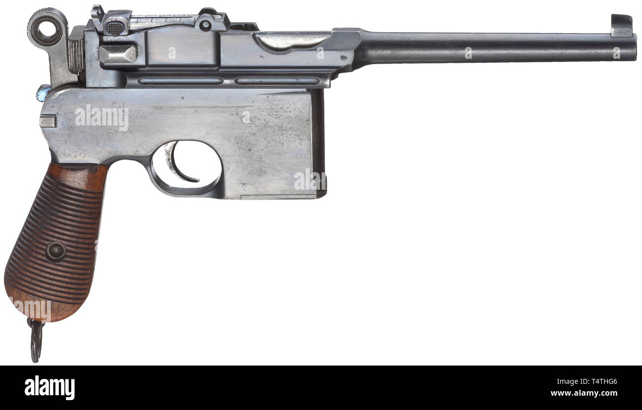 images 1871 Mauser Extractor https www alamy com a mauser c 96 flatside large ring with detachable stock circa 1901 cal 763 no 22157 matching numbers including grip panels almost bright bore long extractor proof mark double crownu and oberndorf antlers tangent rear sight still with early scaling 1 10 on chamber three line company address waffenfabrik mauser oberndorf an complete original brushed bluing with few marks of detachable stock partially slightly spotted small and operational parts blued trigger yellow hammer and housing etched grey small parts of lo additional rights clearance info not available image243944406 html