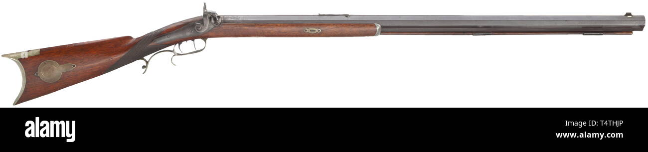 https://c8.alamy.com/comp/T4THJP/civil-long-arms-flintlock-and-caplock-kentucky-rifle-usa-circa-1850-additional-rights-clearance-info-not-available-T4THJP.jpg