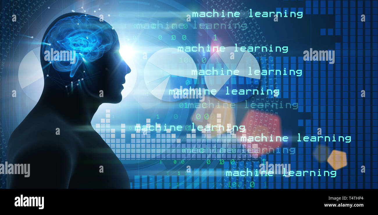 Machine learning and cognitive computing - 3d rendering Stock Photo - Alamy