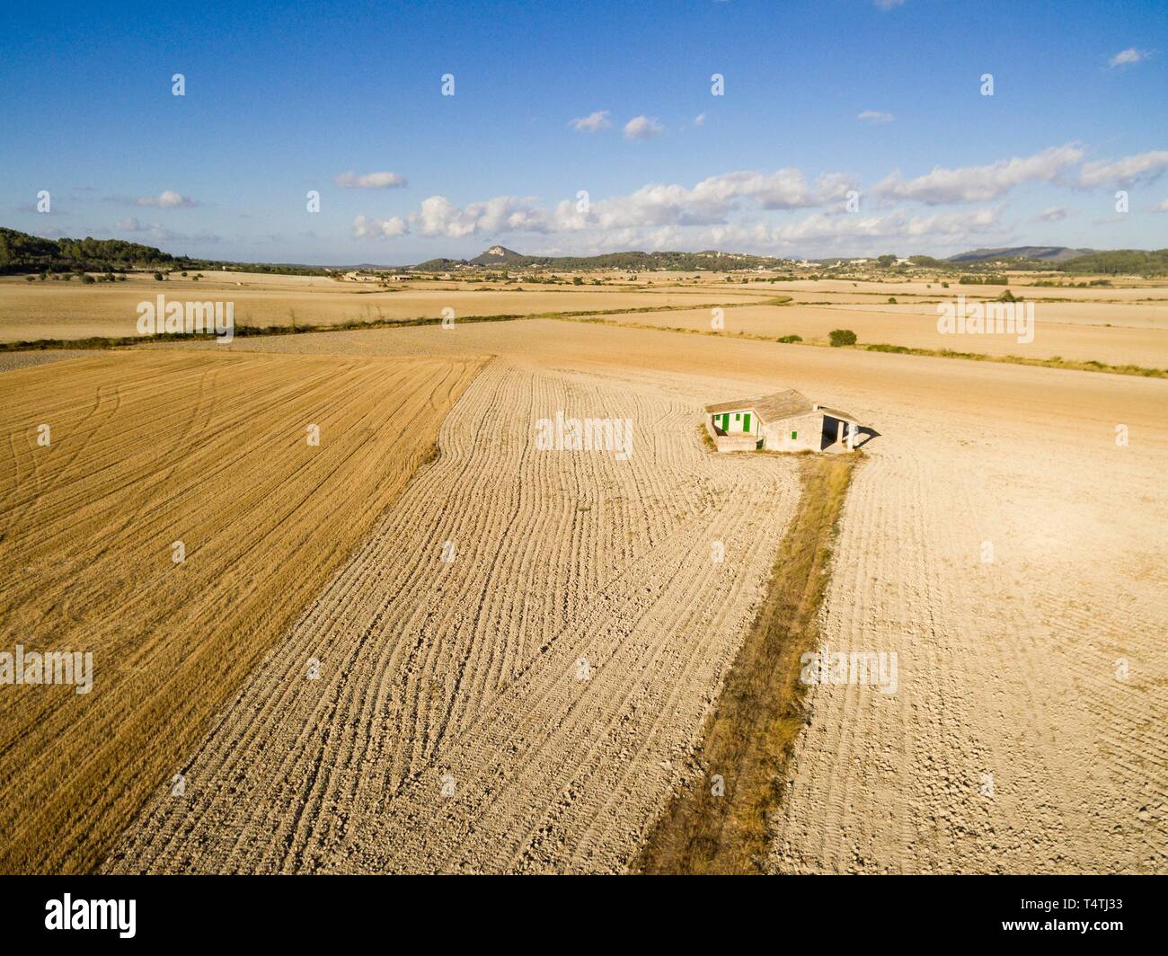 campo arado en el Pla de Mallorca, Sant Joan, Mallorca, balearic islands,  spain, europe Stock Photo - Alamy