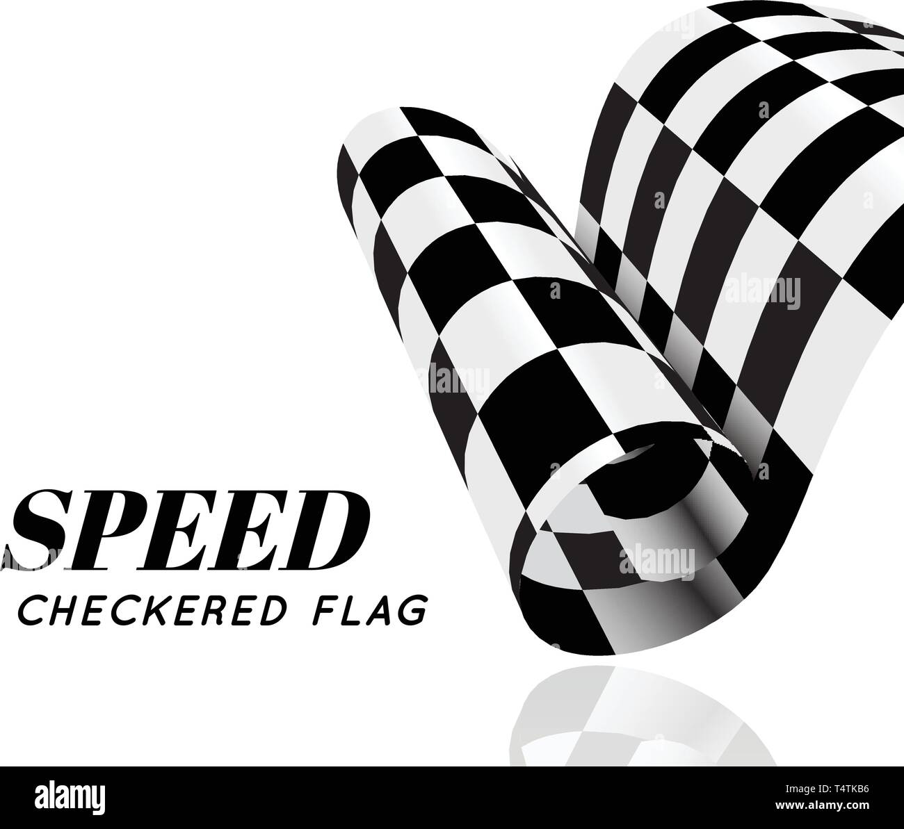 Checkered race flag vector illustration isolated on white Stock Vector