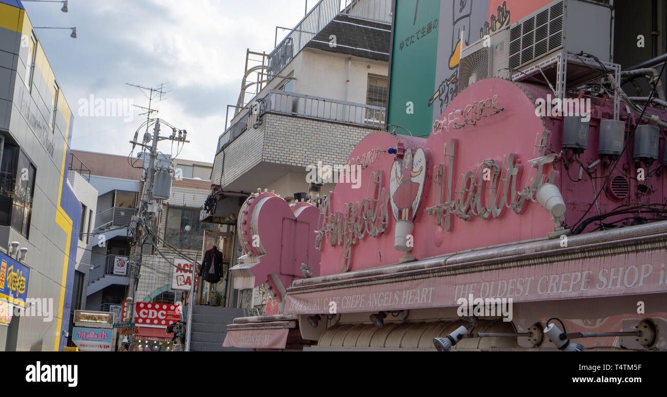 Takeshita street in Tokyo is a popular fashion area for young Japanese