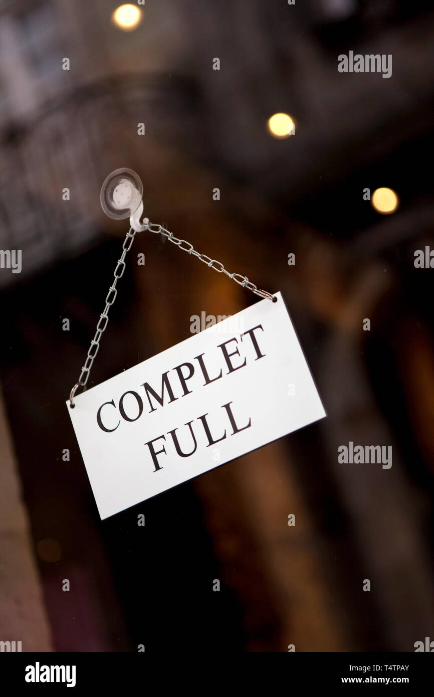 Full sign hi-res stock photography and images - Alamy