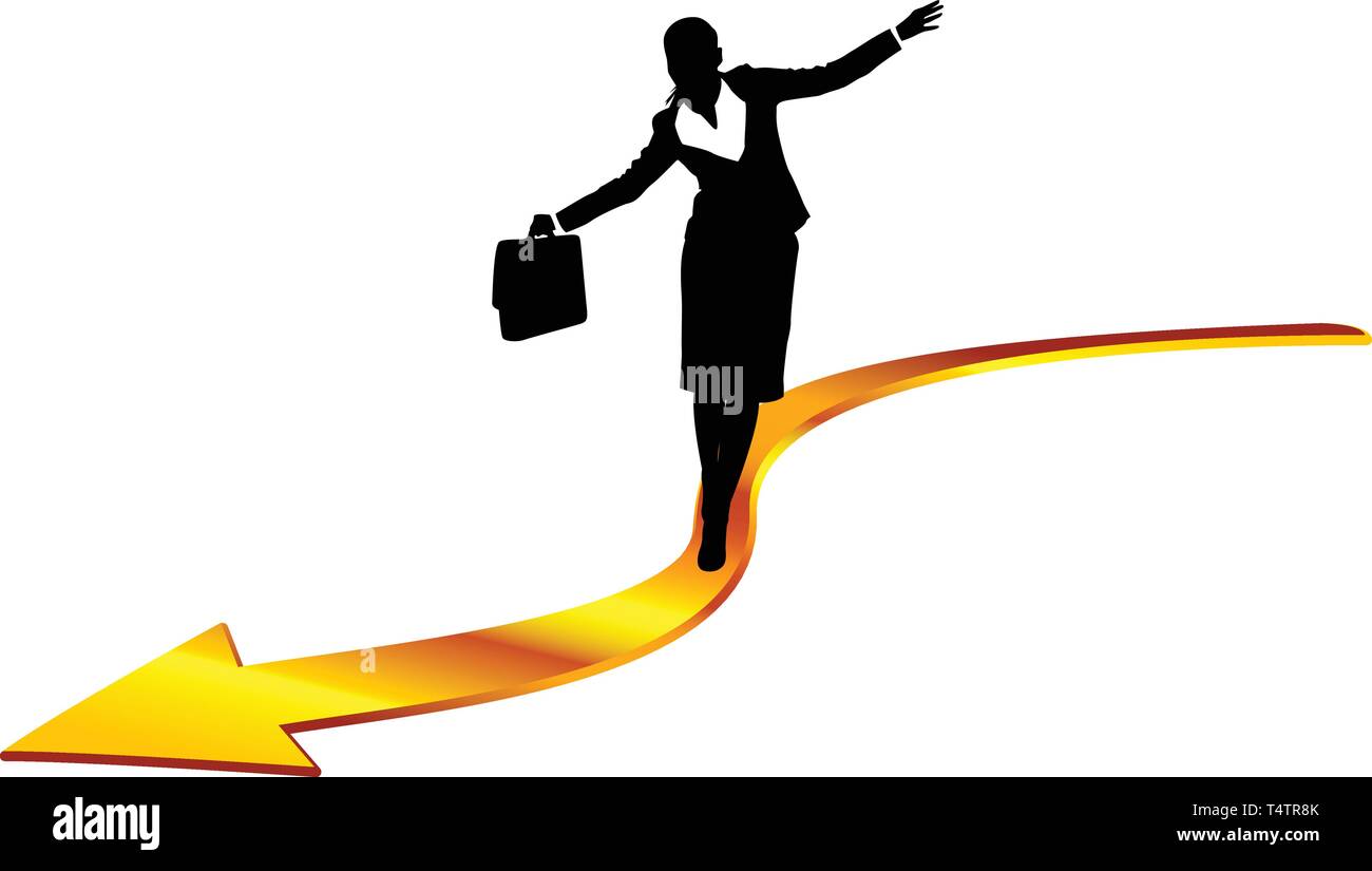 Business woman graph arrow up Stock Vector Images - Alamy