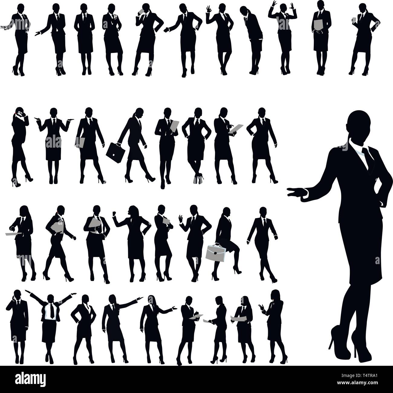 Female Worker Silhouette Vector Stock Photos & Female Worker Silhouette ...