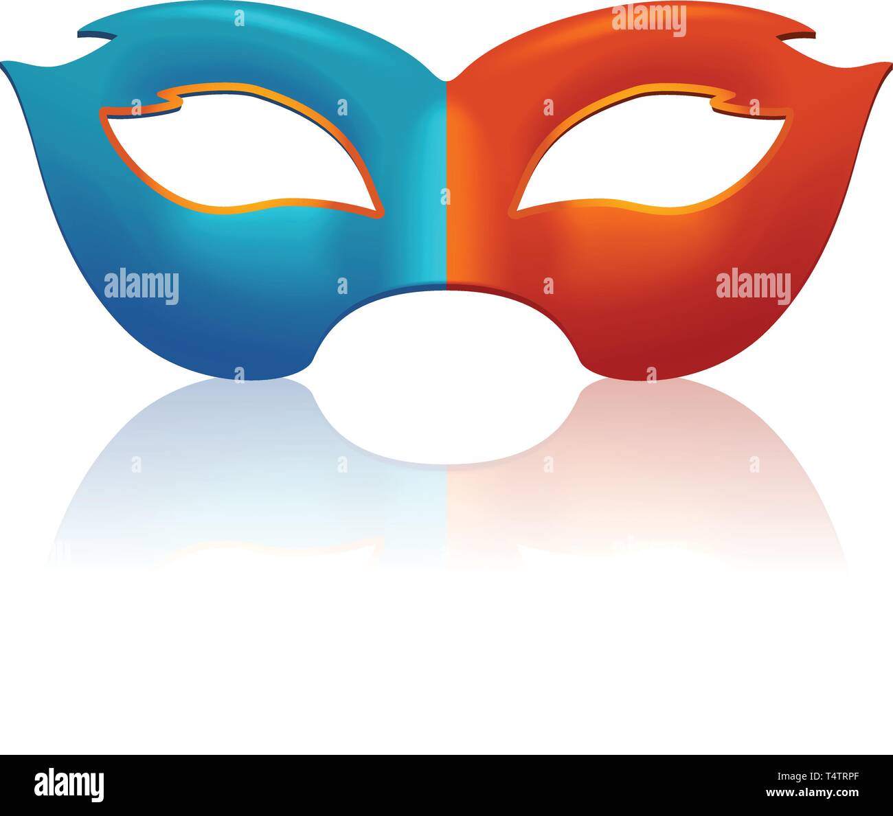 two color mask Stock Vector
