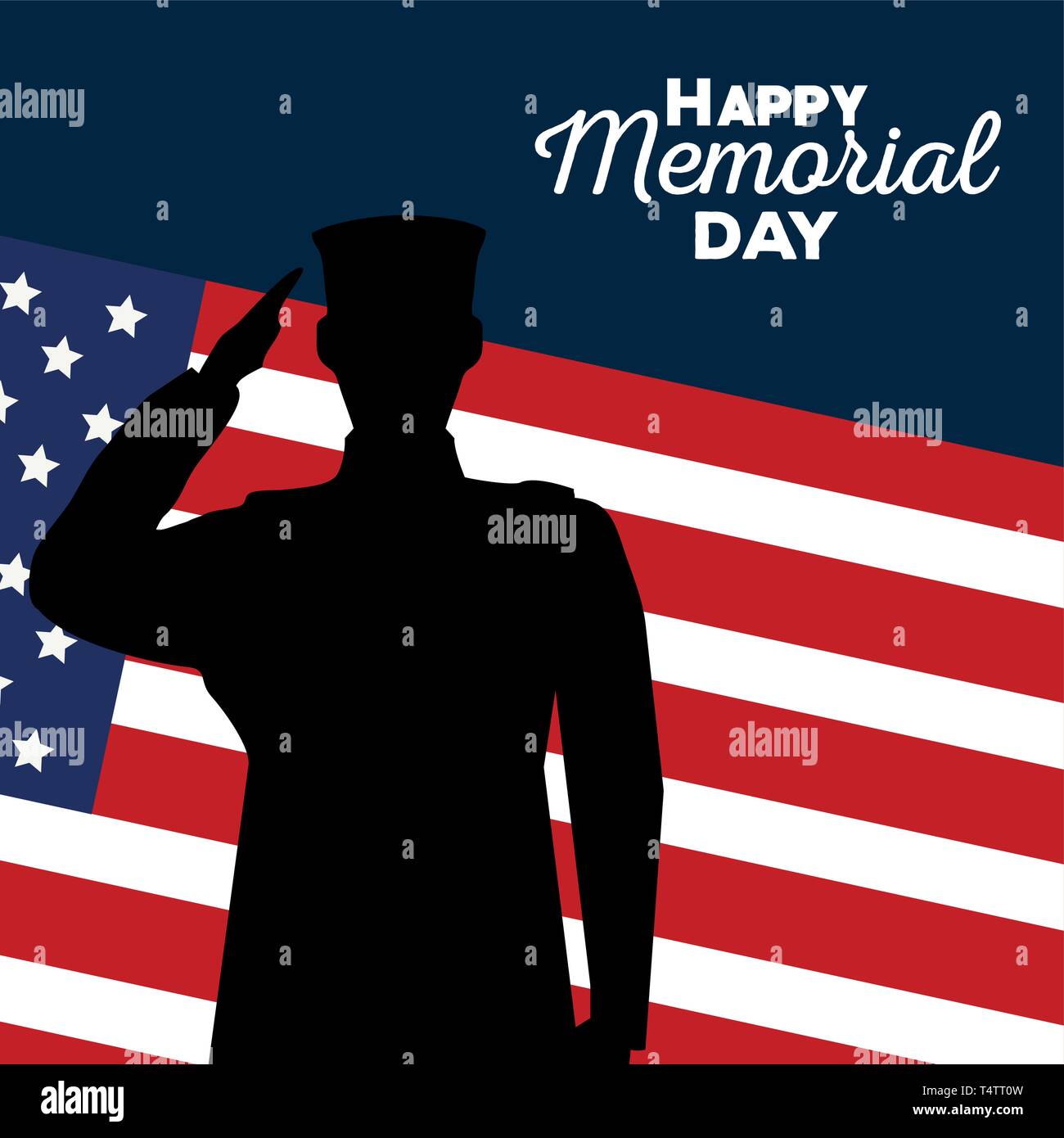 usa soldier with flag to memorial day Stock Vector Image & Art - Alamy