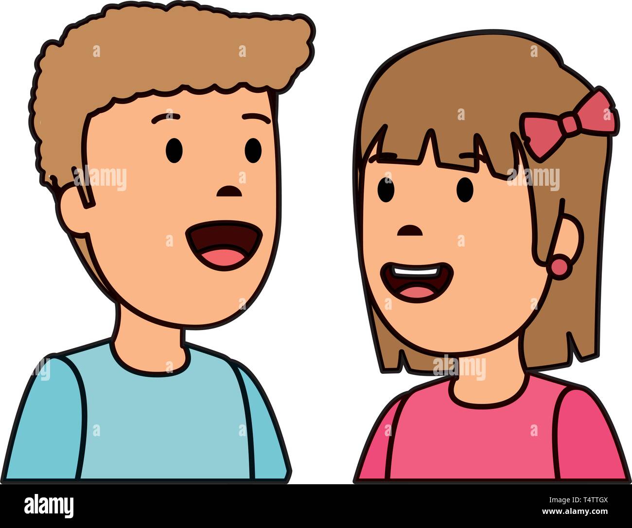 little kids couple characters Stock Vector Image & Art - Alamy