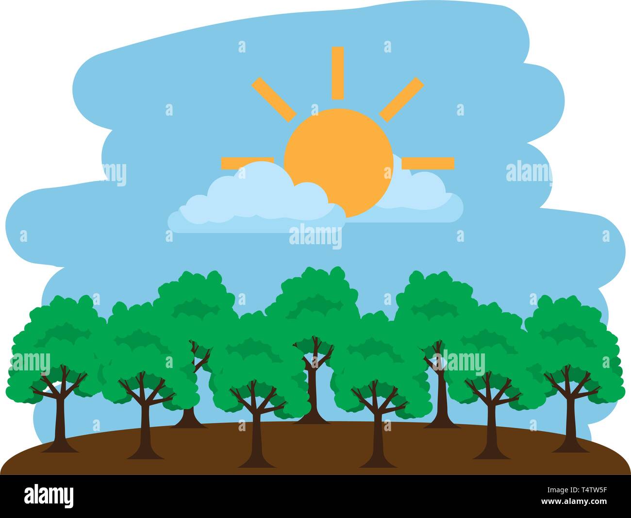 forest landscape scene icon Stock Vector Image & Art - Alamy