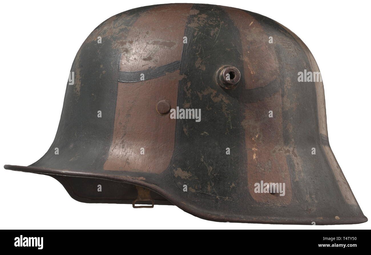 A steel helmet M 16 with camouflage 